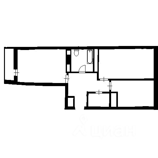 Планировка этой квартиры по данным Циан