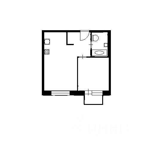 Планировка этой квартиры по данным Циан