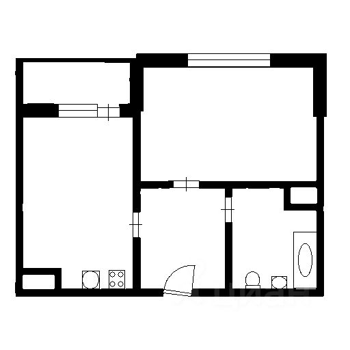 Планировка этой квартиры по данным Циан