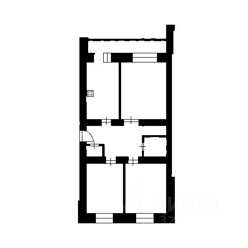 Планировка этой квартиры по данным Циан
