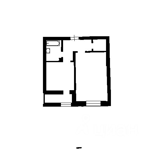 Планировка этой квартиры по данным Циан