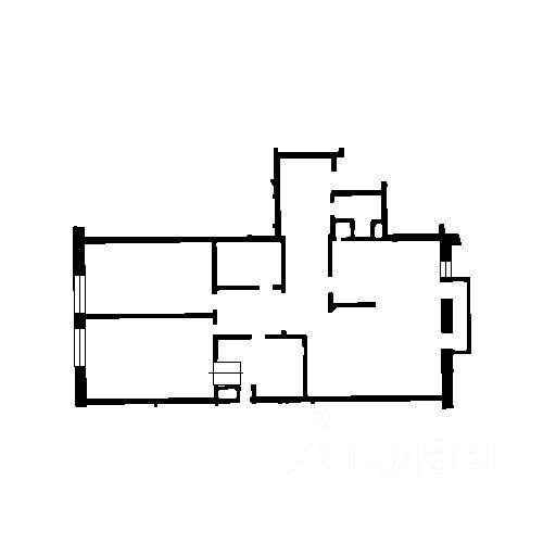 Планировка этой квартиры по данным Циан