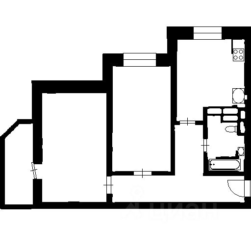 Планировка этой квартиры по данным Циан