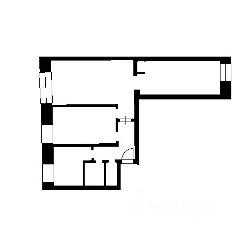Планировка этой квартиры по данным Циан