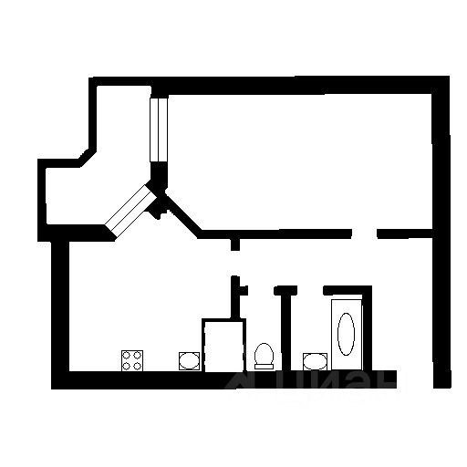 Планировка этой квартиры по данным Циан