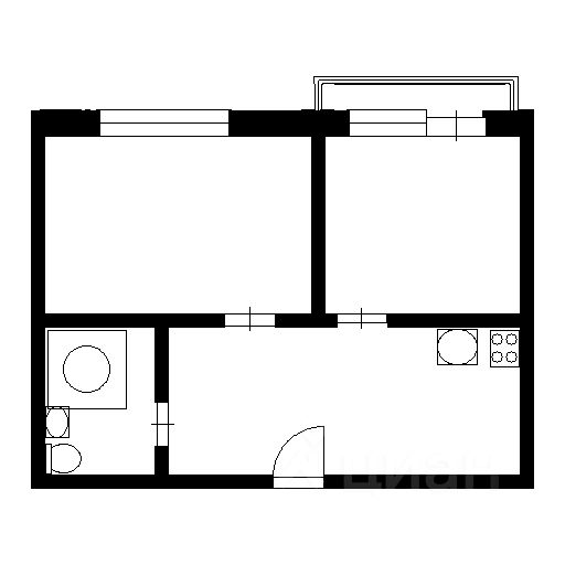Планировка этой квартиры по данным Циан