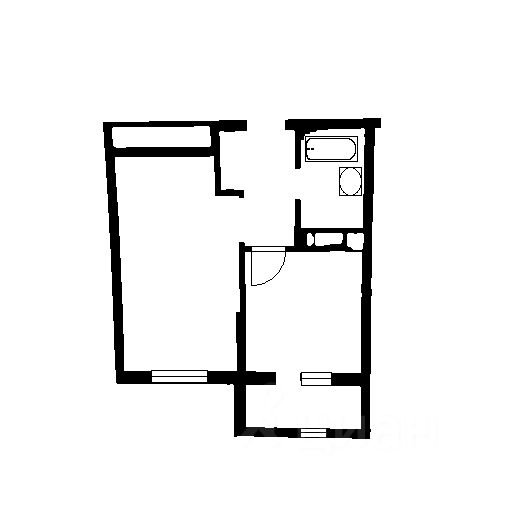 Планировка этой квартиры по данным Циан