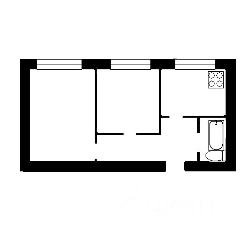 Планировка этой квартиры по данным Циан
