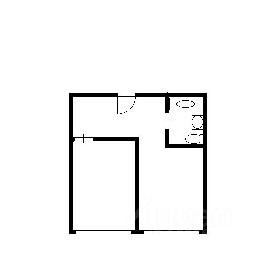 Планировка этой квартиры по данным Циан
