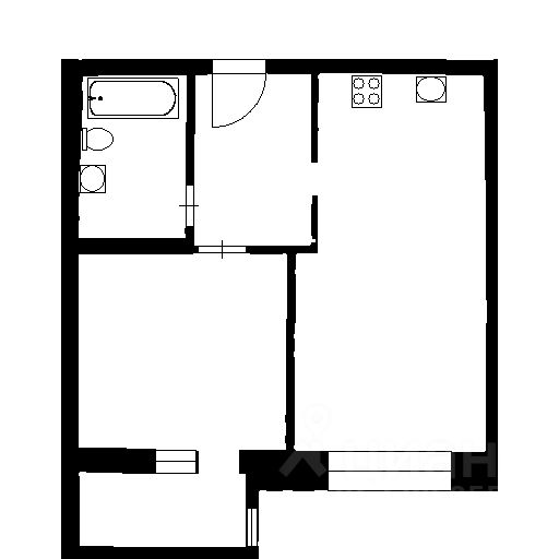 Планировка этой квартиры по данным Циан