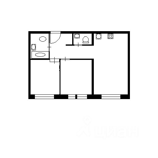 Планировка этой квартиры по данным Циан