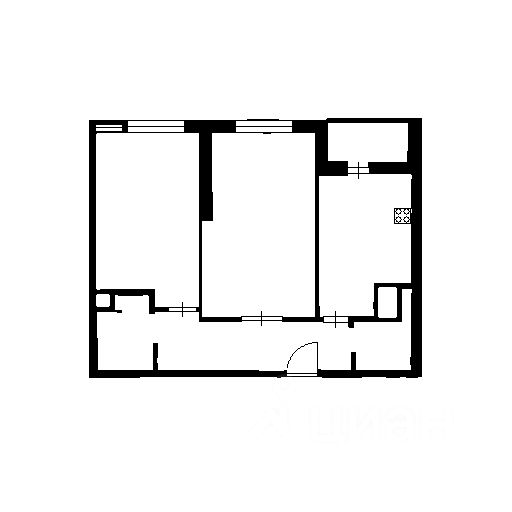 Планировка этой квартиры по данным Циан