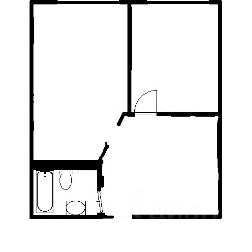 Планировка этой квартиры по данным Циан