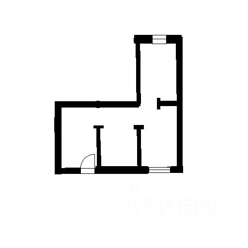 Планировка этой квартиры по данным Циан
