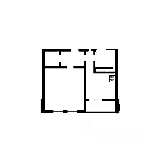 Планировка этой квартиры по данным Циан