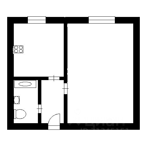Планировка этой квартиры по данным Циан