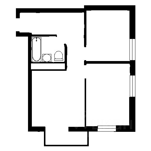 Планировка этой квартиры по данным Циан