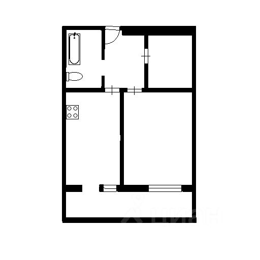 Планировка этой квартиры по данным Циан
