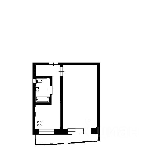 Планировка этой квартиры по данным Циан