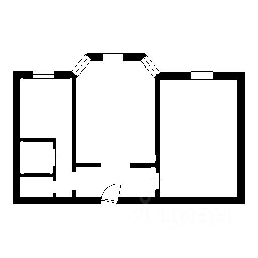Планировка этой квартиры по данным Циан