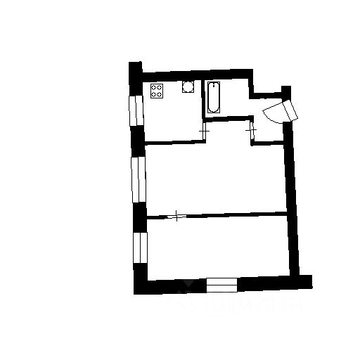 Планировка этой квартиры по данным Циан