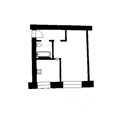 Планировка этой квартиры по данным Циан