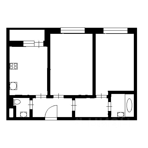 Планировка этой квартиры по данным Циан