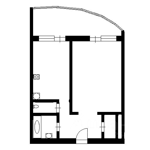 Планировка этой квартиры по данным Циан