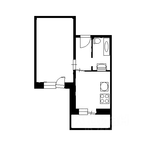 Планировка этой квартиры по данным Циан
