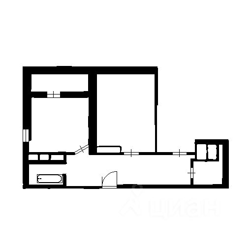 Планировка этой квартиры по данным Циан