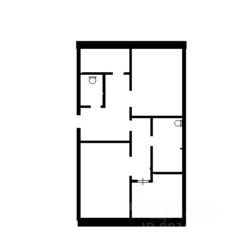 Планировка этой квартиры по данным Циан