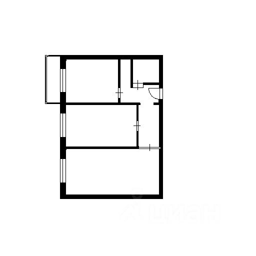 Планировка этой квартиры по данным Циан