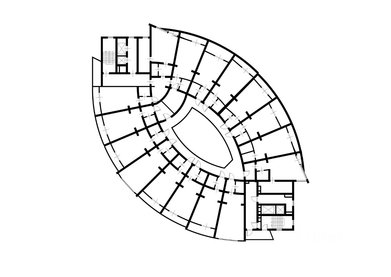 Планировка этой квартиры по данным Циан