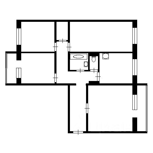 Планировка этой квартиры по данным Циан