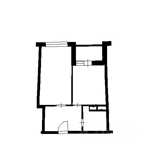 Планировка этой квартиры по данным Циан