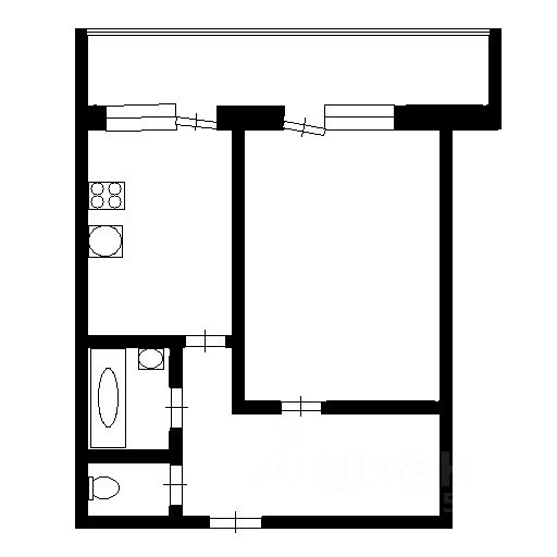 Планировка этой квартиры по данным Циан