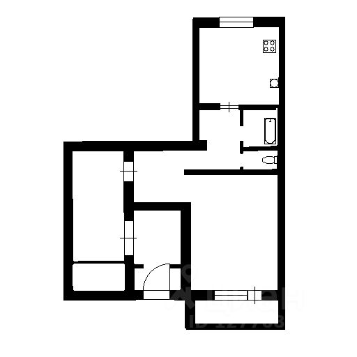 Планировка этой квартиры по данным Циан