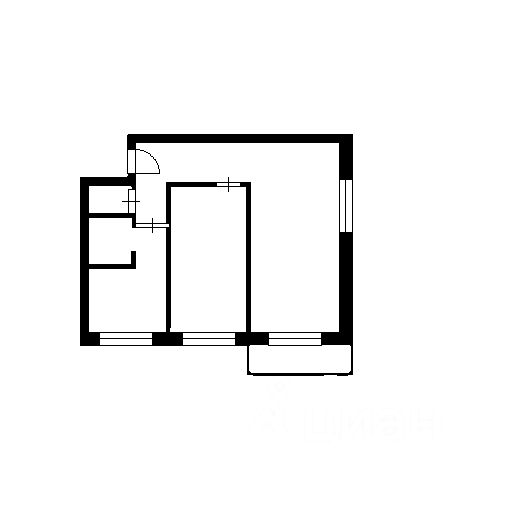 Планировка этой квартиры по данным Циан