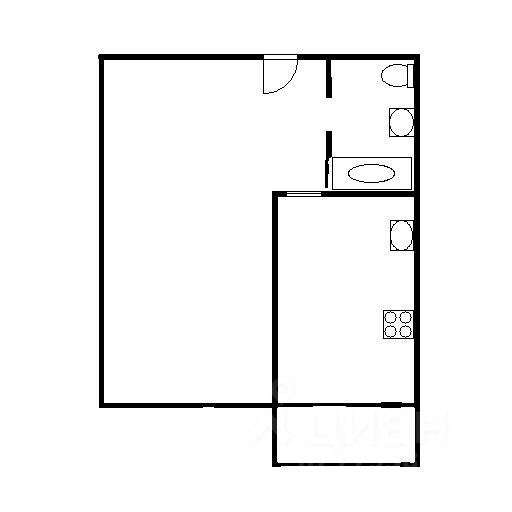 Планировка этой квартиры по данным Циан