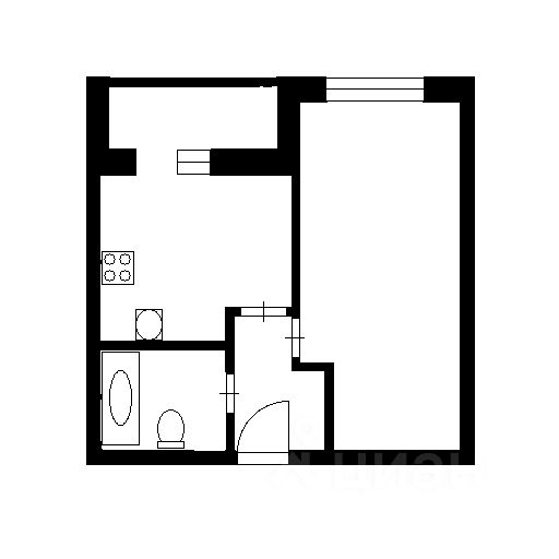 Планировка этой квартиры по данным Циан