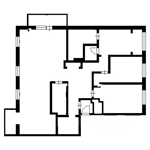 Планировка этой квартиры по данным Циан