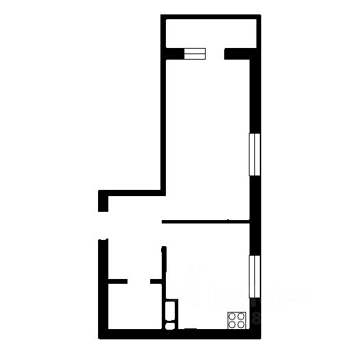 Планировка этой квартиры по данным Циан