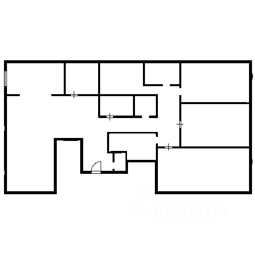 Планировка этой квартиры по данным Циан