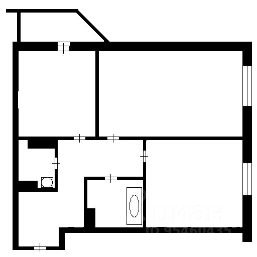 Планировка этой квартиры по данным Циан