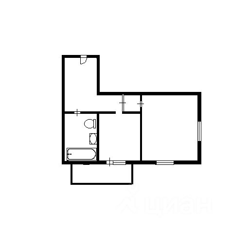 Планировка этой квартиры по данным Циан