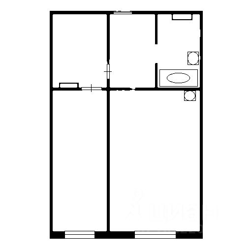 Планировка этой квартиры по данным Циан