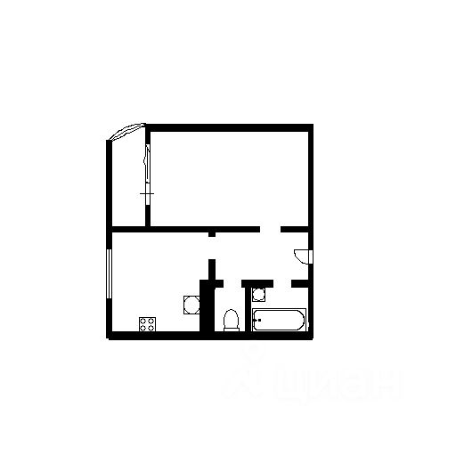 Планировка этой квартиры по данным Циан