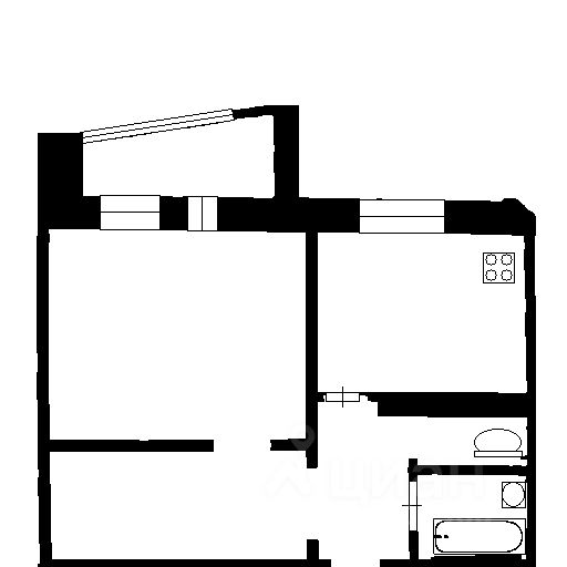 Планировка этой квартиры по данным Циан