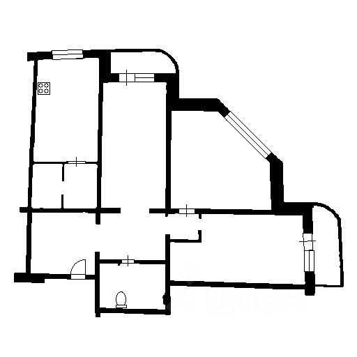 Планировка этой квартиры по данным Циан