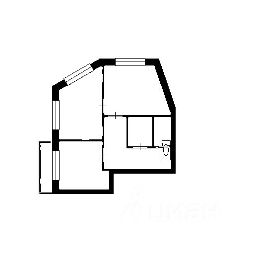 Планировка этой квартиры по данным Циан